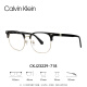 Calvin Klein glasses men's CK eyebrow frame is like half frame anti-blue light glasses business trend myopia glasses frame women can match astigmatism CKJ23229LB-718-5318 Gloss black + gold Wanxin HD 1.60 lens