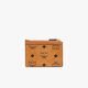 90% new MCM TRACY classic pattern zipper card holder cognac gift