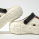 LangSha slippers garden hole shoes men and women summer thick sole slimming feel soft at home non-slip 738 milk white 37-38