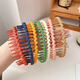 
Dabuliu teeth-resistant non-slip headband girl rubber headband washing face makeup fix hair crushing artifact pressing hairband hair card color 9274I black headband