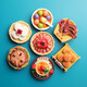 LIVE PAI refrigerator sticker simulated food Chinese food New Year flavor bacon magnet tile refrigerator home decoration magnetic message post 689 [Berry pancake]