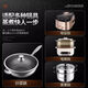 One-pot magic tool, stainless steel steaming tray, fan-shaped steaming rice steaming bowl, rice cooker, divided steaming box kitchen, large-capacity fan-shaped steaming box, three packs