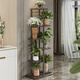 Solno Flower Stand de múltiples capas plegables Balcón de interior de la casa del hogar decorativo Sala de estar de hierro forjado Patio Simple Back Suculento H917 (versión de actualización de 7 macetas)