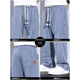 Aemape Jeans Men's Ice Silk Summer Tennis mince Tennis lâche American High Street Trend Brand Wide-Leg Long Long Colters YC-1048 Blue 4xl [suggéré 180-200jin [Jin est égal à 0,5 kg]]]