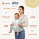 Ergobaby American Ergou Original importierter Baby Taillenhocker Alta Baby Kissen Typ 2-in-1 Baby atmungsaktivem Armband Taillenhocker Alta Taillenhocker atmungsaktiv-Perle Grey