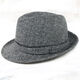 Douqian Top Hat Men d'âge moyen et âgé papa automne et chapeau d'hiver laine chaude shanghai gentleman britannique grand-père gris foncé 56 cm