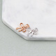 Gold fork 18K rose gold platinum gold bow pendant K gold plain gold women's pendant necklace pendant 18K rose gold 0.89g