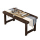 Sizhu Pavilion Windowsill kleiner Klapper Erker Fenster Tisch Tee Tisch Einfacher Tee Tisch Kang Tisch Dining Haushalt Massivholz Studie Tisch Kleine Walnuss Farbe 12045 [gefaltetes Modell I keine Installation]