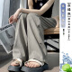 Cotton pants for women in spring, autumn and summer new versatile trendy casual pants for women loose quick-drying versatile slimming wide-leg trousers 687 green 25.5 [high quality] S 80-95Jin [Jin equals 0.5 kg]