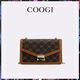 
COOGI women's bags, light luxury brand women's shoulder bags, crossbody bags, women's Mother's Day 520 birthday gifts for girlfriend and wife, deep coffee (exquisite gift box + dust bag)