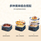SUPOR Electric steamer Household electric cooking pot Electric hot pot Intelligent appointment time multifunctional pot Three-layer visual steamer steaming and cooking integrated electric cooker ZN23FC831 9.3L