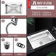Kayin Kitchen 304 stainless steel hand-drawn thickened single-slot sink package large single-slot washbasin three-hole three-hole thickened 45*40-AA package AA empty