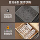 KAMAN数据线收纳盒桌面透明手机充电器盘线电源线整理盒分格理线器 中号【8格/带盖】赠理线带