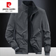 Pier Cardin high-end brand men's clothing for spring and autumn men's double-sided business casual jacket regular business slim-fit lapel jacket top knit black [double-sided wear] 6626 M