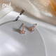 PWL999 pure silver earrings, fashionable and elegant earrings, light luxury and high-end 2025 new sweet flower earrings, rose gold flower silver earrings
