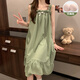 Pajamas Xushansi Femmes Soirée Princess Scolate Sous-pavillon avec pavillons de poitrine en estimation Sweet Girl Style Pyjamas Loose enceinte 9274 Petit animal avec des coussinets de poitrine L 165 ()