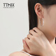 TTMIX platinum large hoop earrings for women pt950 fashionable large hoop earrings platinum European and American style 8.1-8.3g 5.6cm