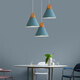 Yilin simple fashion macaron color lamps Nordic restaurant cafe clothing store shopping mall lighting solid wood chandelier P606-A white
