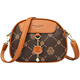 Kangaroo (Kangaroo) Echtes Leder kleiner Tasche für Frauen 2024 Neue trendige und modische kleine runde Tasche vielseitige One-Shoulder-Crossbody-Tasche Weiche Leder Frauenbeutel Big Letter Braun braun