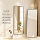 Chibalun full-body mirror home bedroom dressing mirror dormitory internet celebrity floor-standing mirror aluminum alloy mirror fitting mirror white 40*150 black