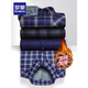 Romon [Fleece-Added warm] Herren Fleece Work Shirt 2025 Winter neuer Stil mittleren und älteren Langarm-Hemds Daddy Anzug 1xm21/BN08-9903 [Fleece-Added-Dicked] 3XL