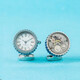 TATEOSSIAN [Chinese Valentine's Gift] RT retro movement pocket watch cufflinks men's exquisite French cuff nail light luxury mechanical pocket watch (spot)