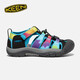 KEEN official NEWPORT H2 children's outdoor wading shoes, river shoes, anti-collision toe sandals, rainbow tie-dye pattern-1018441-big children 35
