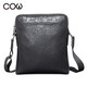 Französische Kuhwuchterbeutel Herren-Crossbody-Tasche Herrenbag Business Casual Bag Handtasche Geschäfts Reisebag C-9898 Single Schulter schwarz