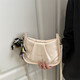 Frauen 2025 Frühling neuer modischer faltiger Umhängetaschen Vielseitige Crossbody -Tasche Mode Achselhöhlen -Tasche 6252 Weiß
