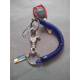 Elderly spring rope elastic telescopic chain keychain anti-fall, anti-lost, anti-theft creative gift lanyard zinc alloy black