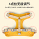 COCS puppy leash harness vest style dog walking leash small and medium-sized puppy collar cat leash harness set sunset yellow S (chest 38-44cm recommended 7-13 Jin Jin equals 0.5 kg)