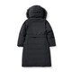 KOLON SPORT/Kelong down jacket Women's polar series windproof waist-retraction long goose down jacket Black BL 165/M