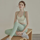 DYAASS Pilates Clothes Breathable Hollow Beautiful Back Yoga Clothes Women's Fashionable Anti-Sagging Fitness Suit Sports Yoga Pants Suit Light Grass Green + Young Bud Green XL XL116-130Jin Jin is equal to 0.5 kg