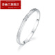Huiyoulan platinum bracelet for women pt950 platinum bracelet fashionable concubine bracelet semi-solid gold bracelet super flash platinum bracelet Chinese Valentine's Day gift Christmas gift track bracelet grams 9.1-9.4g inner diameter 52mm, width