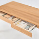 MUJI solid wood desk/(with drawer) table natural color width 120* length 60* height 75cm