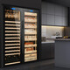 Jiaoke red wine cigar cabinet constant temperature and humidity double door double temperature white wine refrigeration and humidification cabinet combination cabinet large capacity commercial tea cabinet wine and tea cabinet F red wine tea + cedar wood cigar cabinet 1.8 meters high