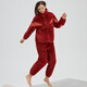 Chundu soft coral velvet pajamas for women winter thickened plus velvet wedding couple set men's flannel home clothes vermilion M