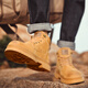 
Western Region Camel Martin Boots Men's Heightening Retro British High-top Working Shoes Men's High-end Medium-top Furniture Men's Shoes Autumn and Winter Yellow 41