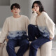 Langsha Pareja Vestida Pajamas hombres y mujeres en otoño e invierno Velvet de coral espesado ropa de hogar cálida para mujeres jóvenes estudiantes en el cuello redondo de invierno puede usar traje lazm9207 Mancial M tamaño 150-160cm/80-100Jin [Jin equivale a 0.5 kg]