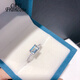 CAJJ Francois 88-point aquamarine ring for women, natural colored gems, jewelry, gemstones, 925 silver inlay, simple jewelry, accessories, jewelry, No. 13