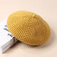 Bijinger beret autumn and winter new Japanese knitted women's spring and autumn casual Korean style Western-style octagonal hat retro milky white-wool beret solid color M (56-58cm)