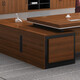 Shengli Desk Boss Desk Office Furniture Panel Executive Desk Office Desk and Chair Combination Computer Desk Writing Desk Teak Color 2.0 Meter Boss Desk + Boss Chair