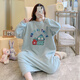 Стиль Виктории Big Star Velvet Nightgown для женской половины длины пижамы средней длины плюс бархат осень и зимняя свободная коралловая бархатная домашняя одежда LQE-723 L 165