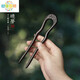 Xiaohui ebony U-shaped double hairpins for women, high-end hairpins, retro-style simple hairpins, daily hairpins, ebony Xiaomeng double hairpins