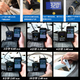 
Michelin foot-pedal inflatable pump digital night vision tire pressure gauge tire inflatable pump for automobile, motorcycle, bicycle 12209 twin cylinder inflatable pump