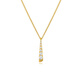 Nanzhi Baitier high-end minimalist light luxury 18K gold real diamond word pendant necklace women's color gold clavicle chain 18K gold color ready for shipment, chain length 42+3cm (one item, one certificate)