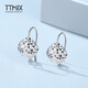 TTMIX platinum pt950 ear hook women's laser car flower diamond earrings platinum earrings large size 1.9-2.1g