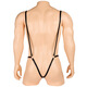 Confidential delivery Sexy underwear men's thong men's underwear sexy fully transparent T-pants passion free nightclub opening large size gay men for male masturbation alternative transparent black one-size-fits-all imitation patent leather PU sexy one-piece sling