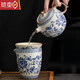 Xuanliang Allemagne Tale de qualité importée Ru Kiln Bleu et White Tea set 2024 Nouveau appareil de thé à thé ménagers léger Luxury Luxury Kung Fu Tea 9272 RU Kiln (Ta Pot + Bowl) Jiangshan ---