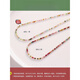 Fat Donglai's same style tourmaline necklace genuine natural rainbow beaded women's 925 silver clavicle chain first-class tourmaline necklace